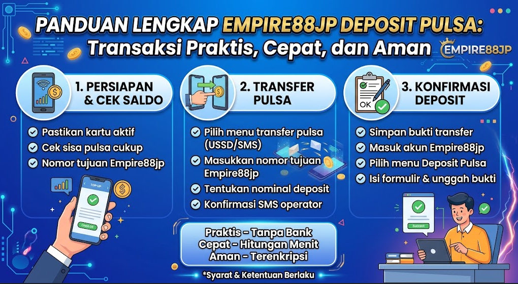 Panduan Lengkap Empire88jp Deposit Pulsa: Transaksi Praktis, Cepat, dan Aman